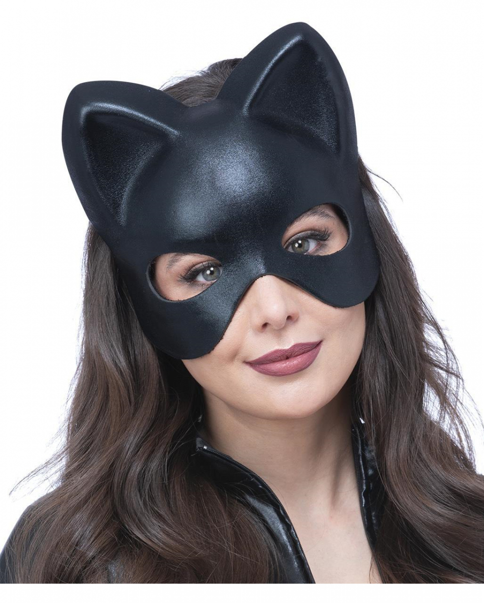 Katzenaugen Maske schwarz