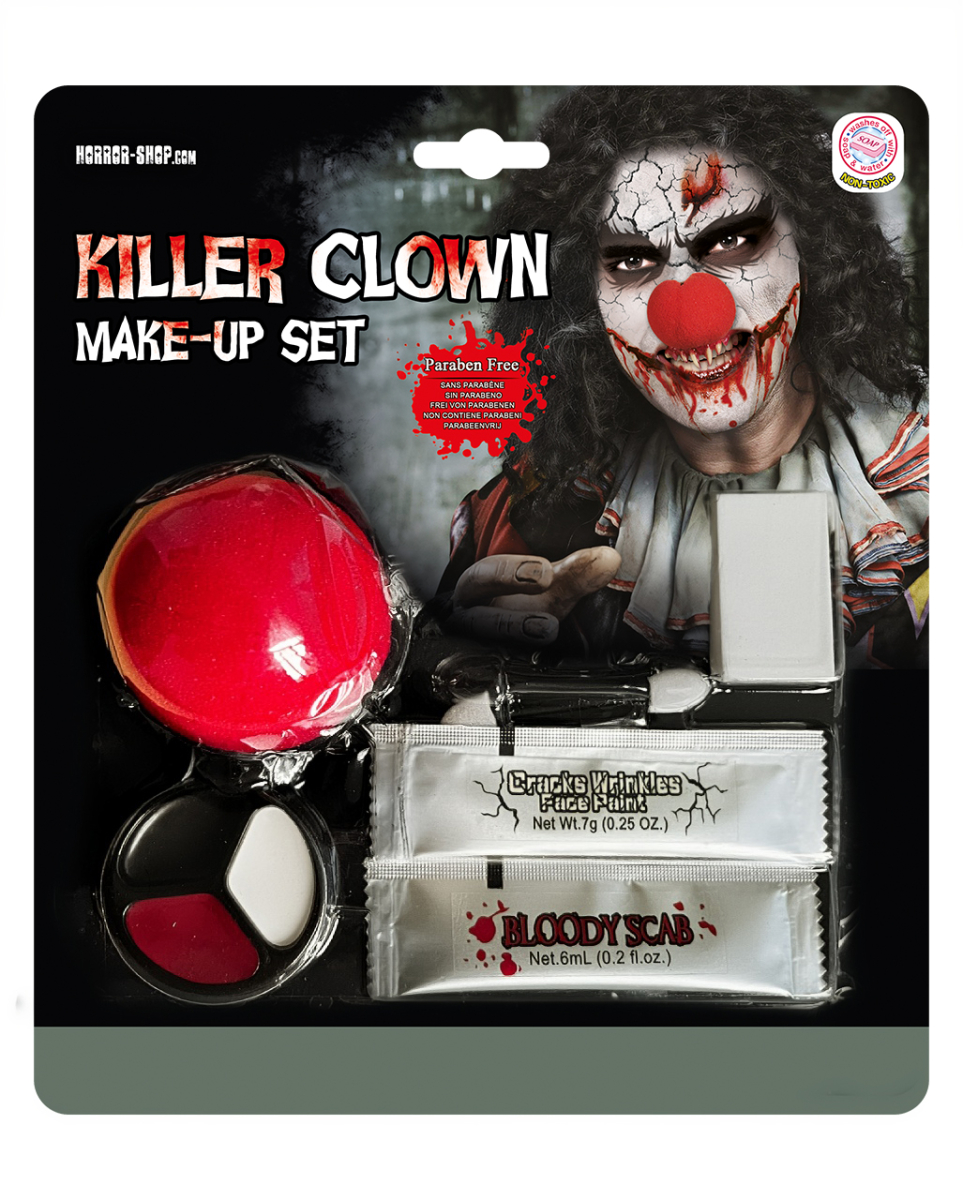 Killer Clown Make-up Set 10-tlg