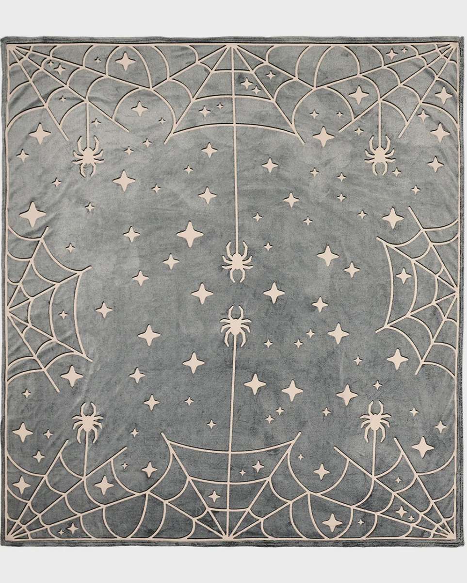 KILLSTAR Spider Space Glow Kuscheldecke