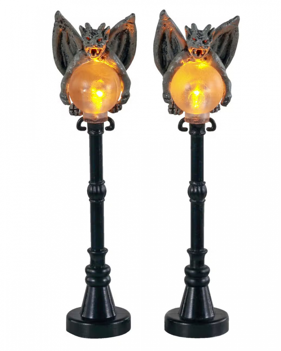 Lemax Spooky Town - Gargoyle Lamp Post 2er Set