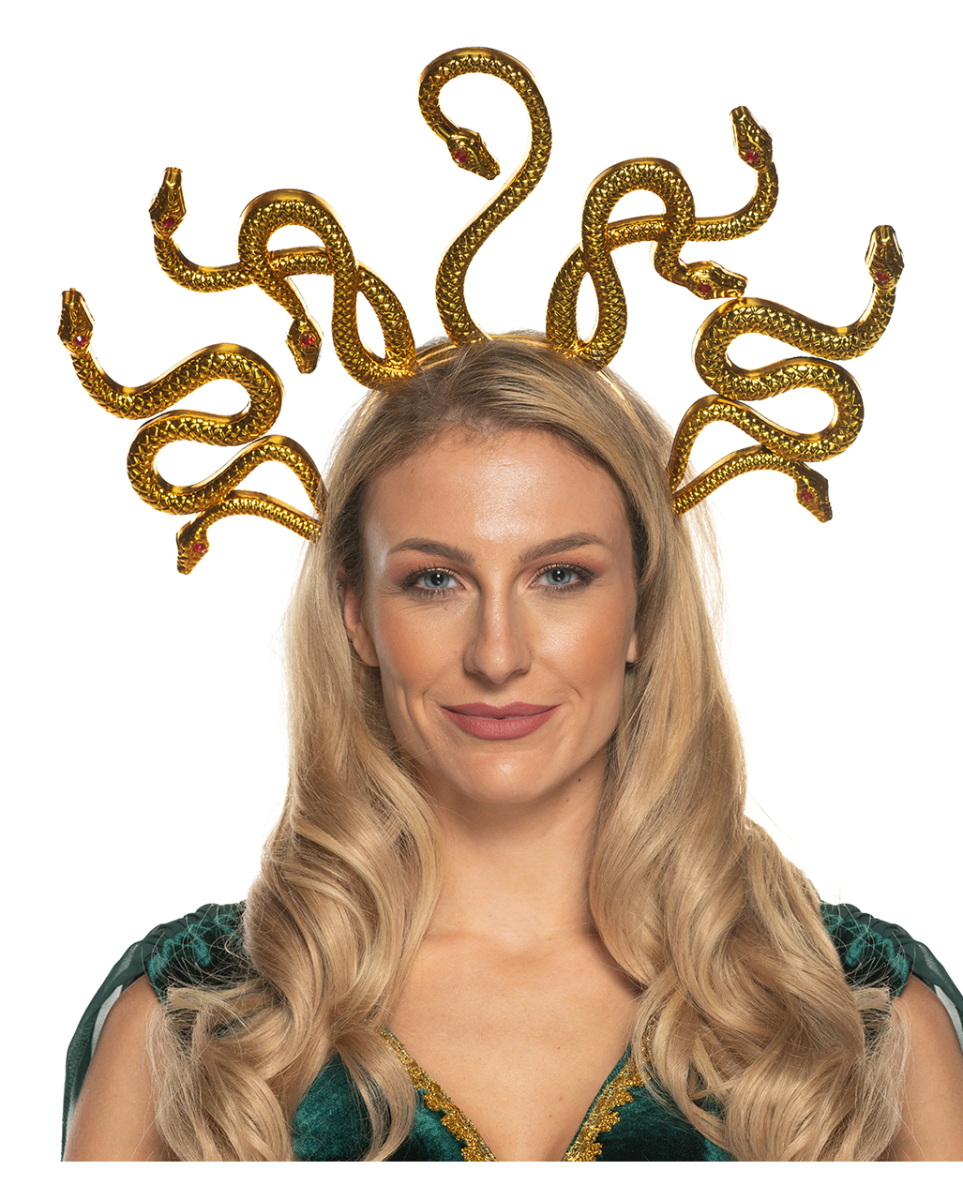Medusa Schlangen Haarreif Gold