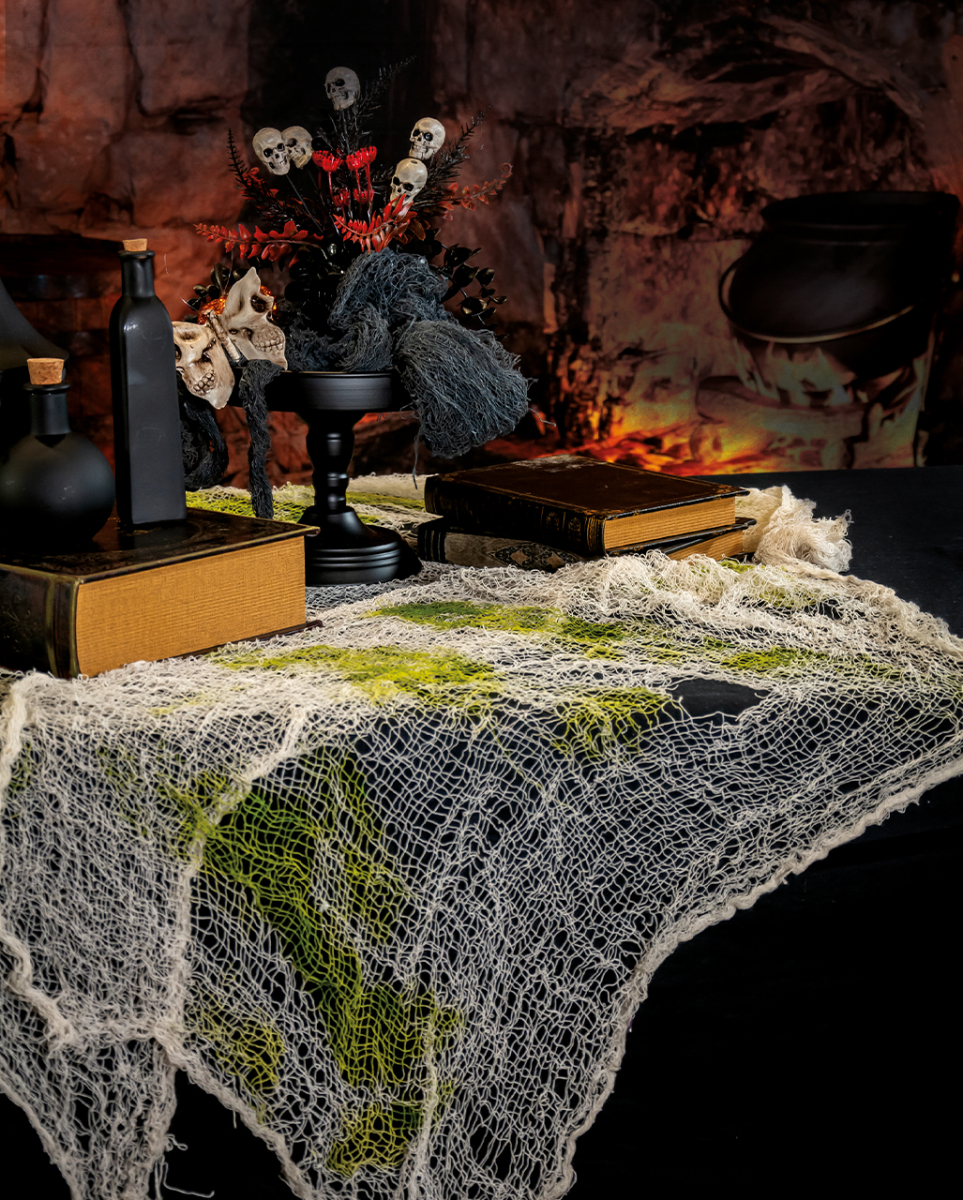 Modriger Halloween Fetzenstoff 300x75cm