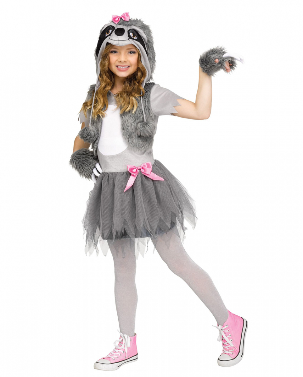 Niedliches Faultier Mädchenkostüm M 8-10 J