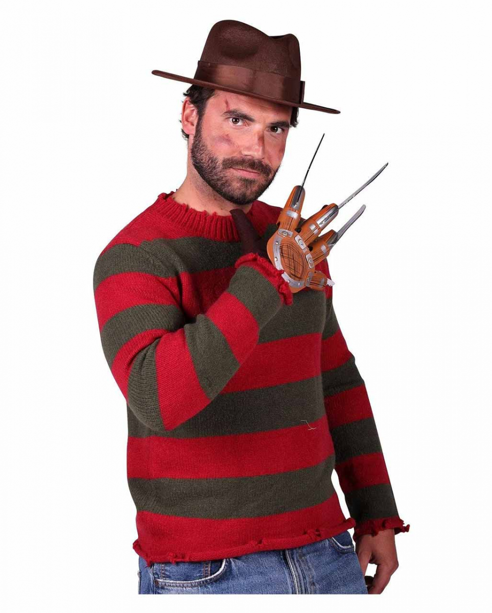 Nightmare Killer Set mit Klingenhandschuh & Hut S/M