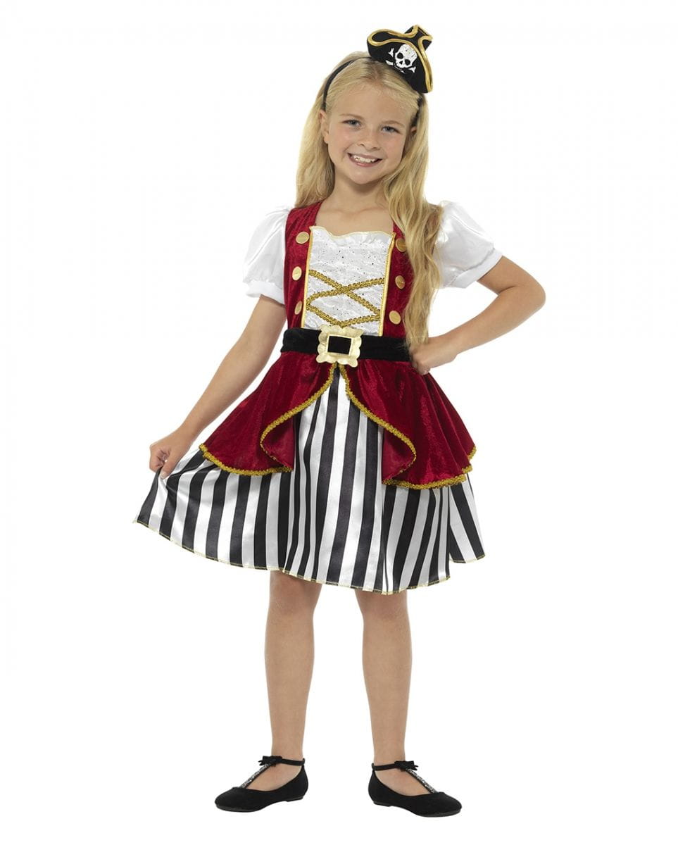 Piratin Kinderkostüm-Kleid M