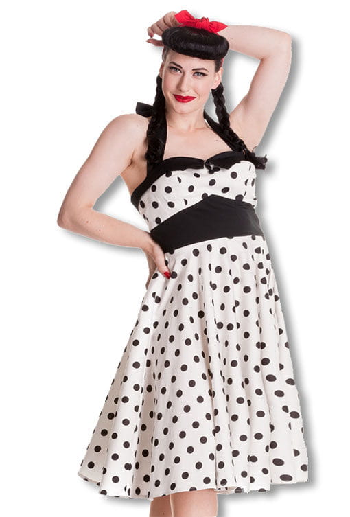 Polka Dot Neckholder Kleid XXL