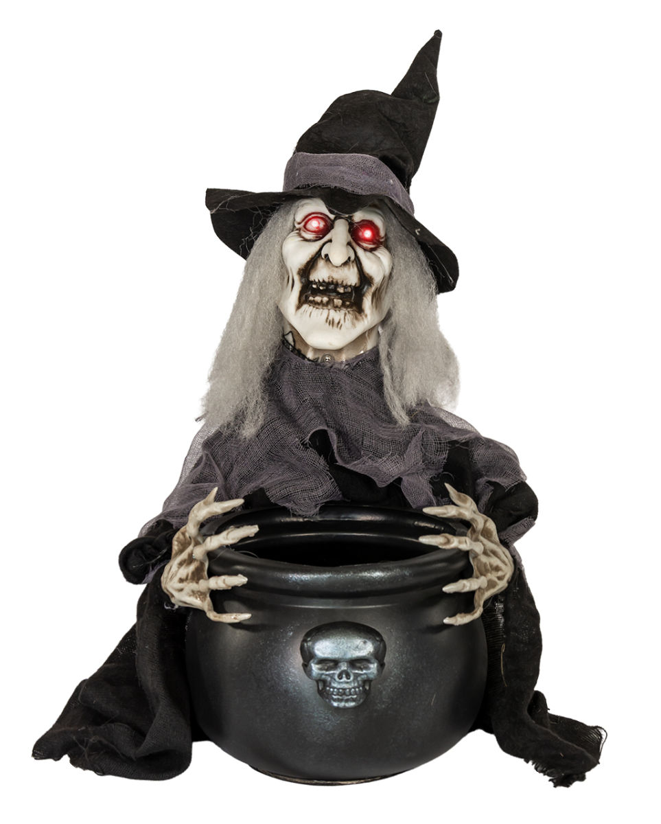 Scary Bonbonschüssel mit schnappender Hexe