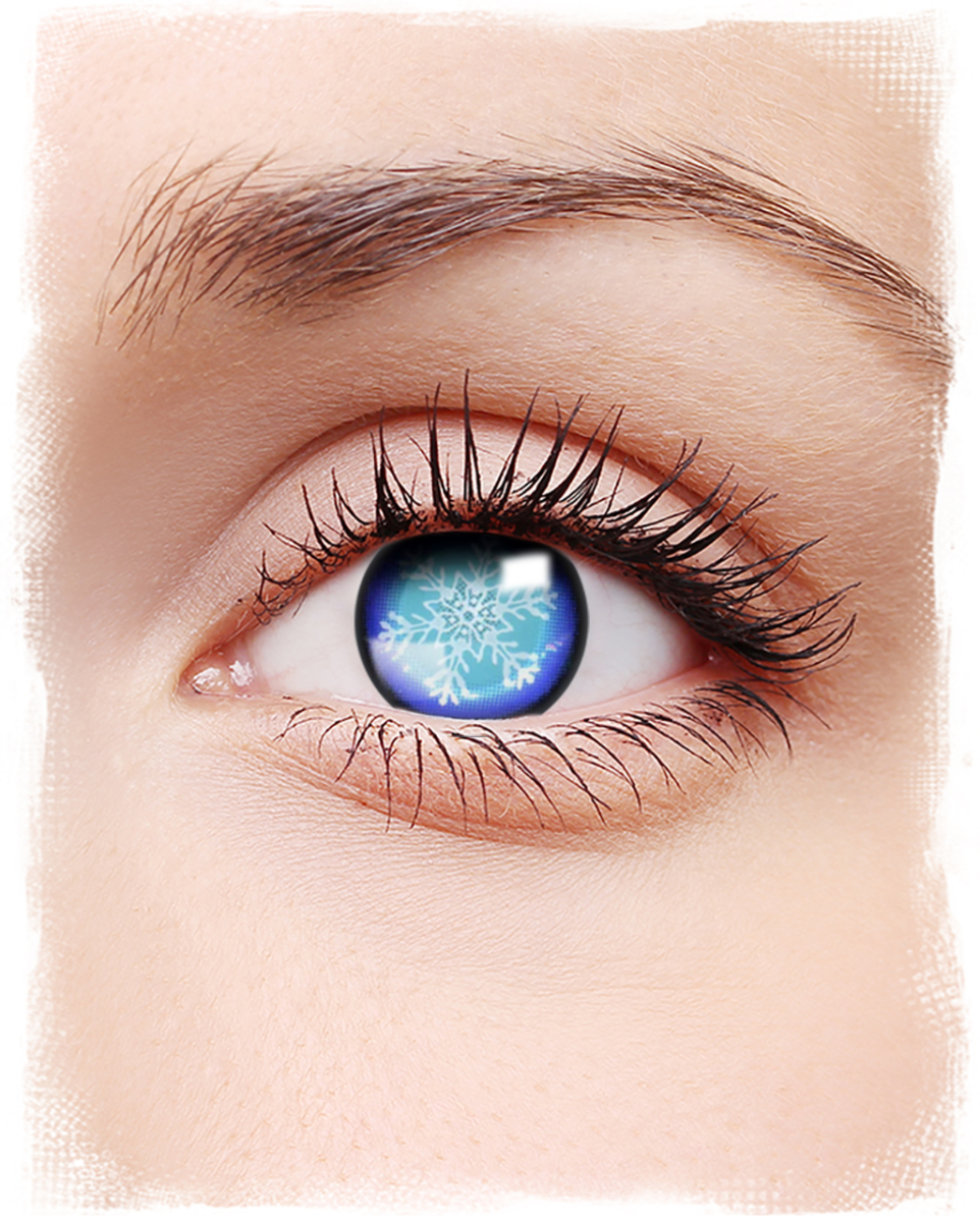 Schneeflocken Kontaktlinsen Blau