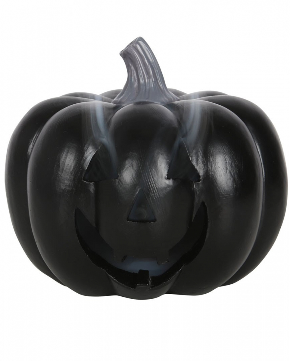 Schwarzer Halloween Kürbis Räucherkegelhalter 11cm