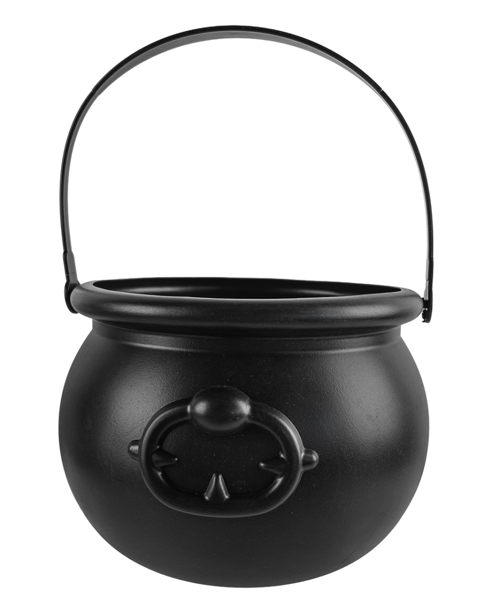 Schwarzer Hexenkessel mit Henkel 18cm Ø