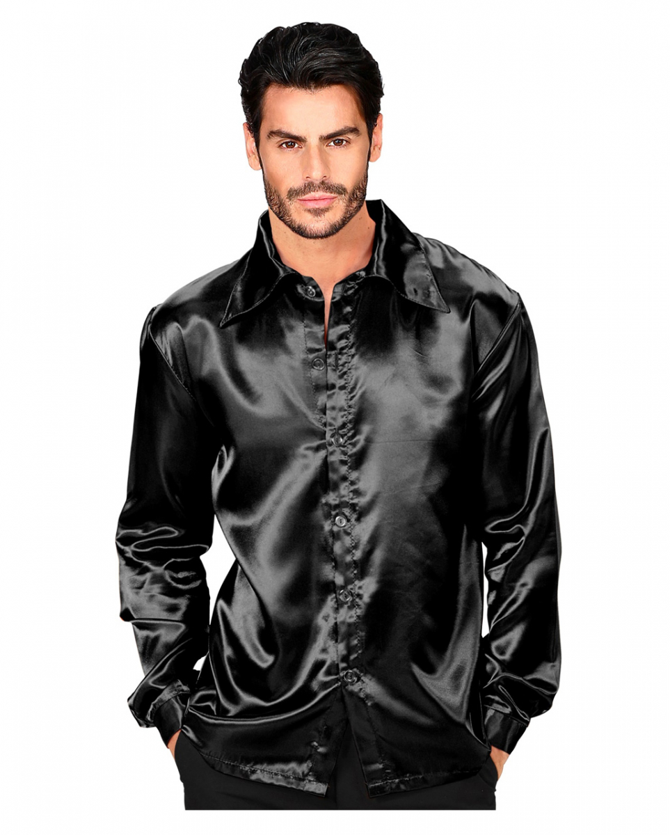 Schwarzes Disco Hemd L