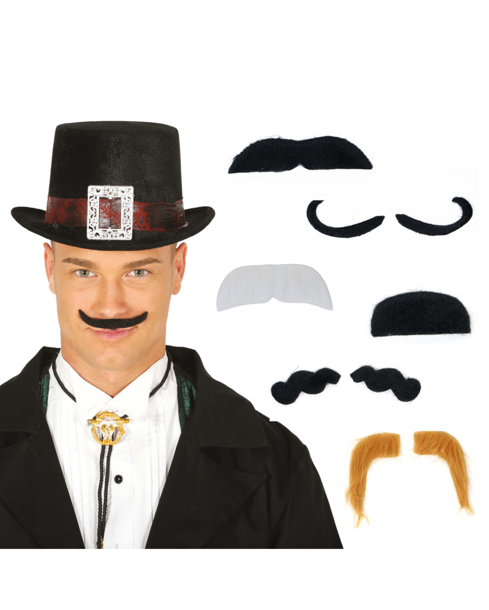 Selbstklebendes Schnurrbart Set 6 St.