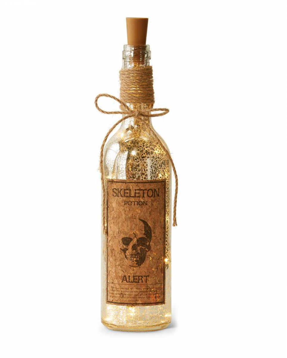 Skeleton Potion Silberglas Flasche mit LED