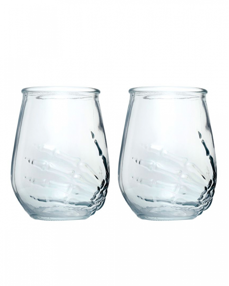 Skelett Hand Trinkgläser 2er-Set