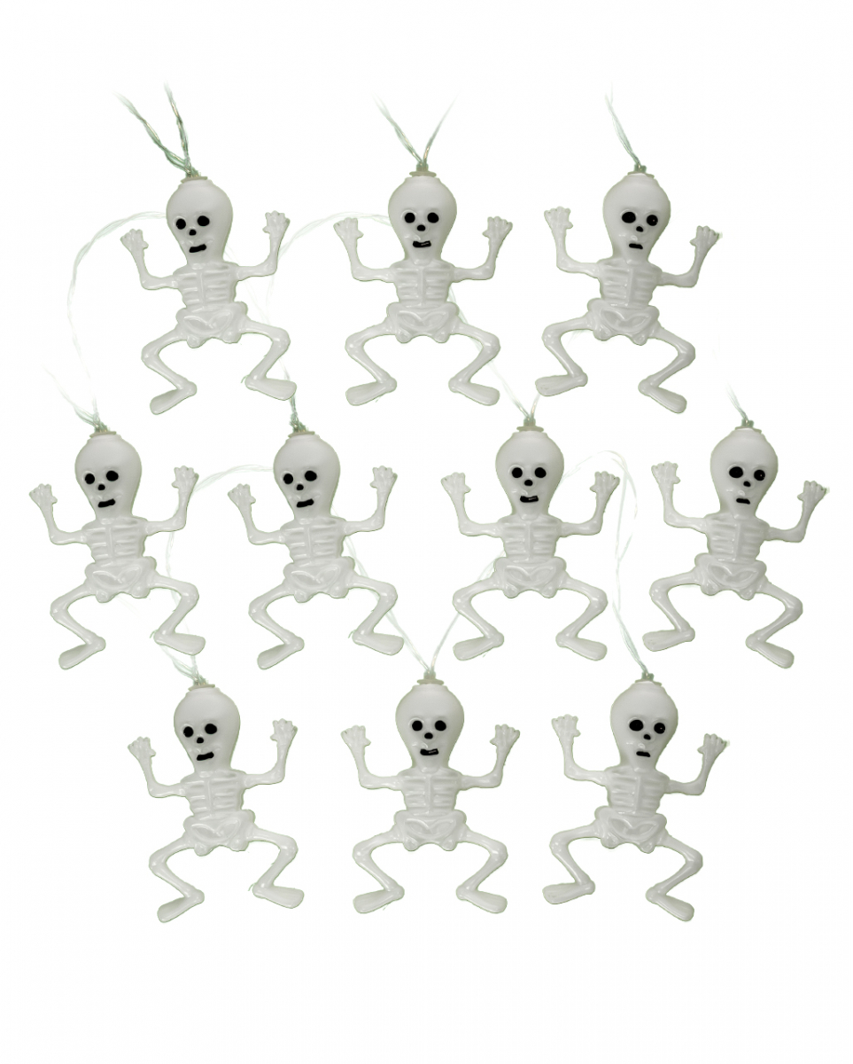 Skelett Lichterkette mit 10 LEDs