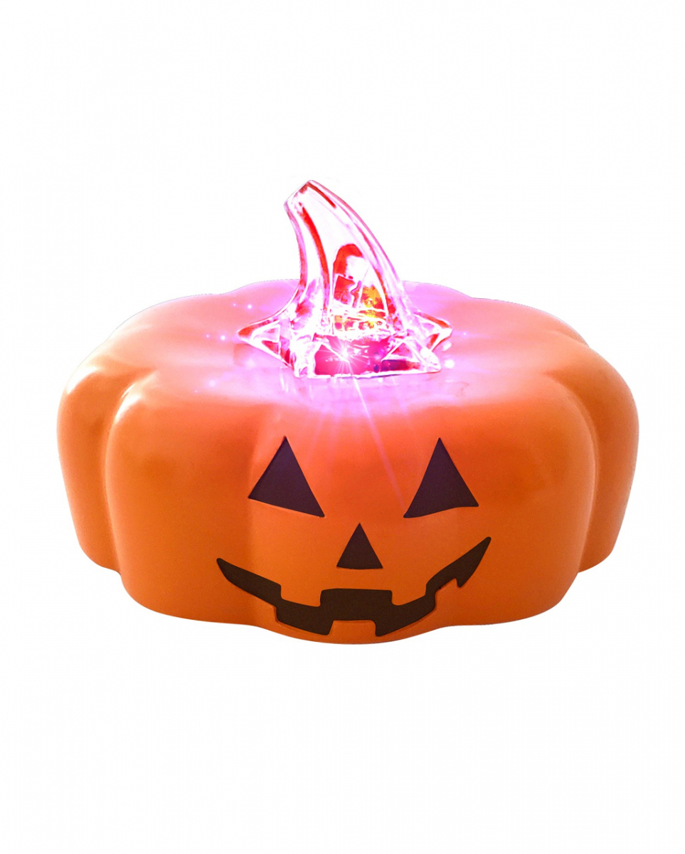 Spooky Kürbis LED Teelicht 7cm