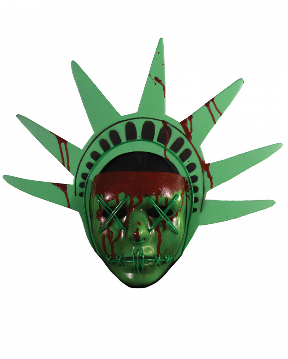 The Purge Lady Liberty Maske mit Lichteffekt