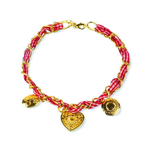 Trachten-Halsband mit Schmuckband