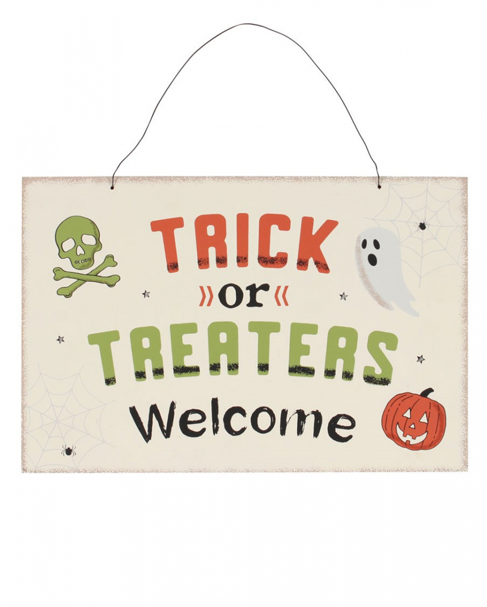 Trick or Treaters Welcome Schild 20x30cm