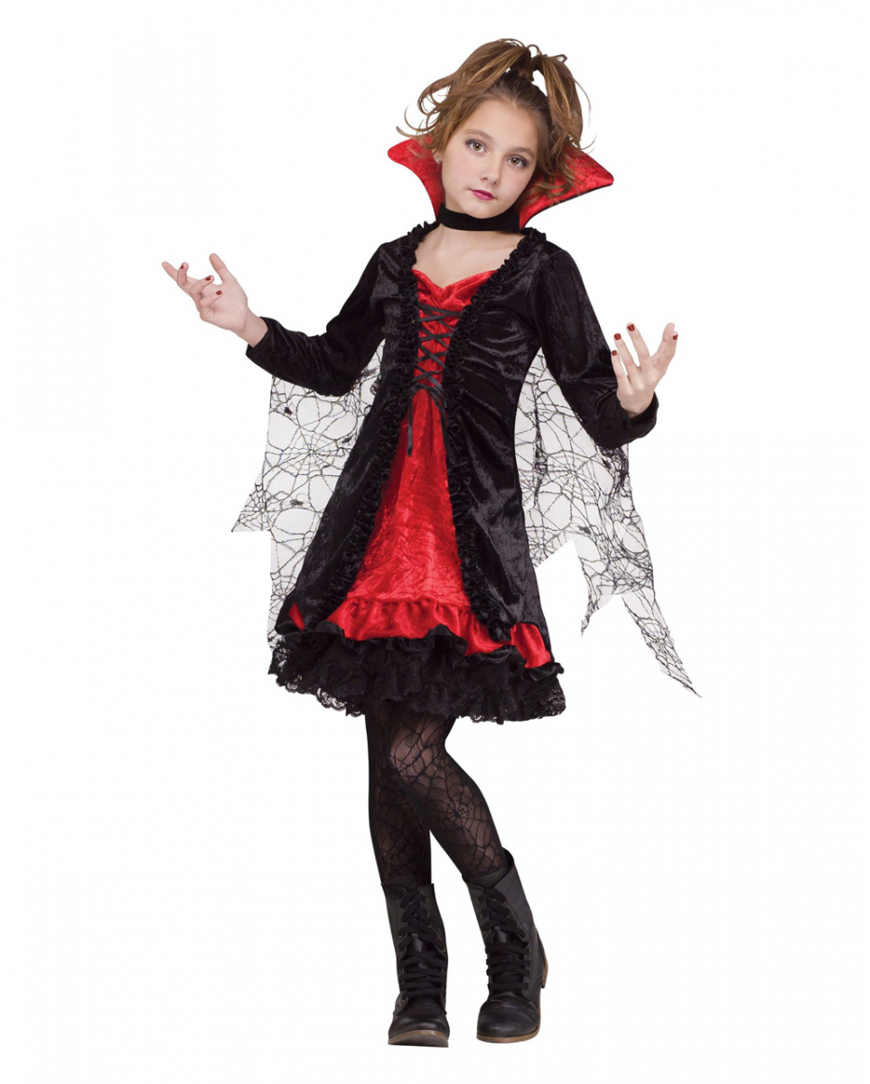 Vampiress Kinder Kostümkleid mit Spitze M