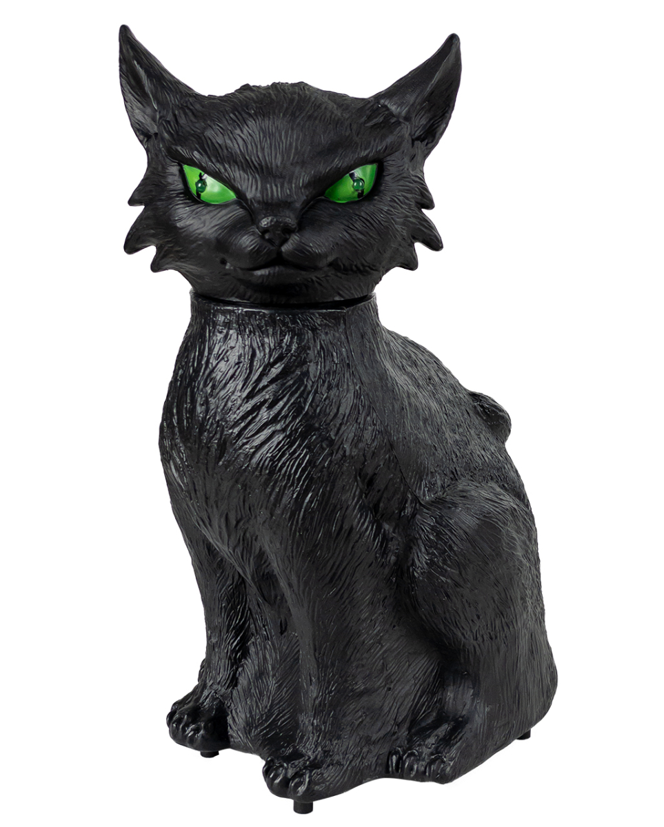 Verhexte Schwarze Katze mit Bewegung, Light & Sound 34cm