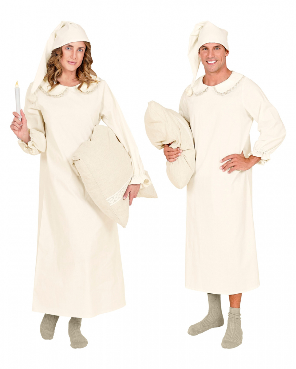 Vintage Nachthemd mit Mütze XL/XXL