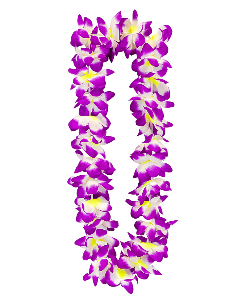 Violette Hawaiikette mit Blüten