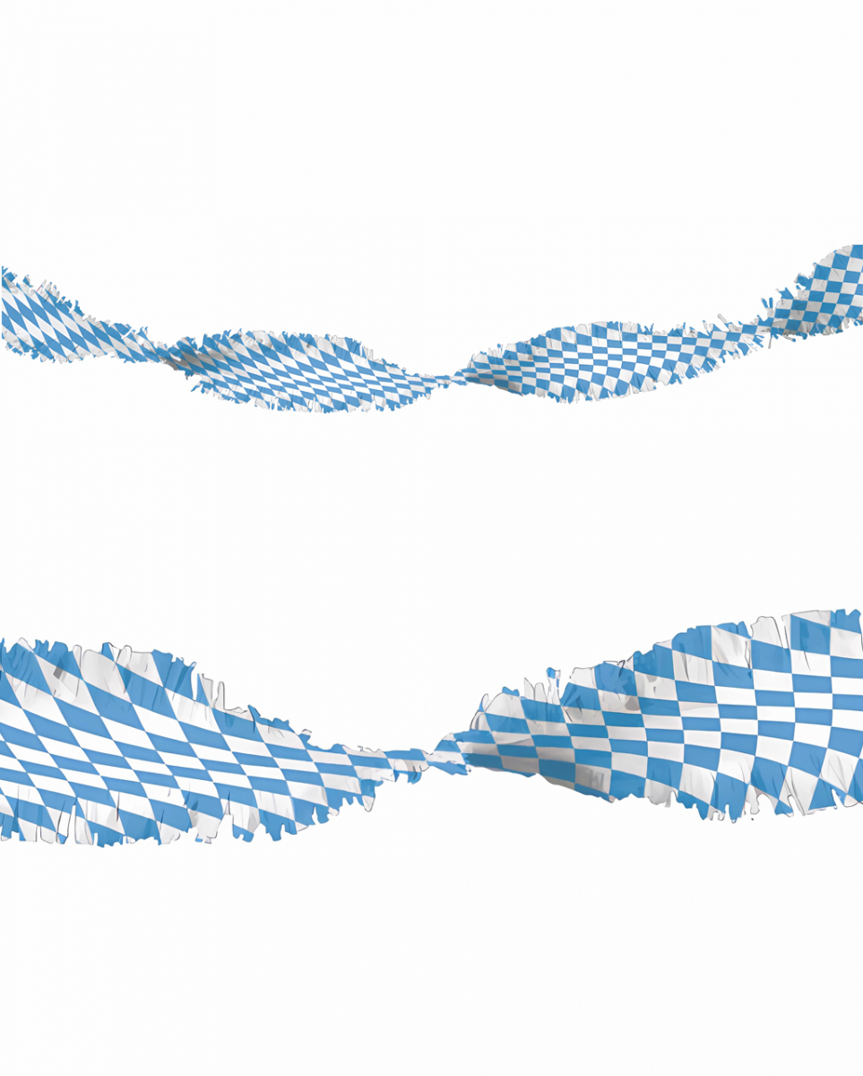 Weiß-Blaue Oktoberfest Rautengirlande 6m