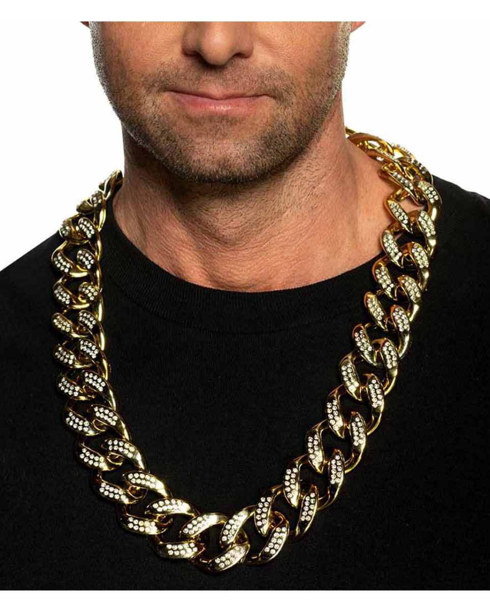 XL Goldkette mit Steinchen