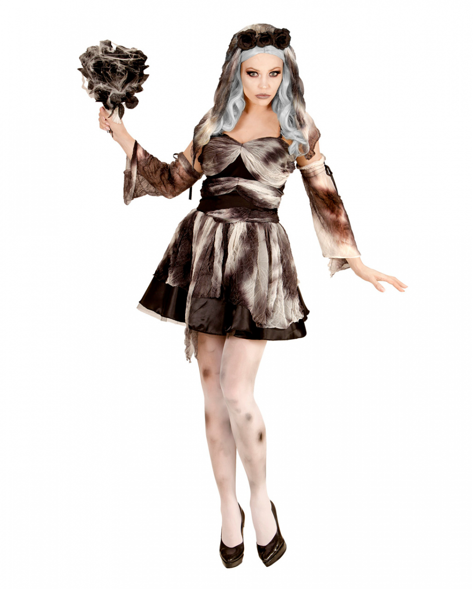 Zombie Braut Kostüm mit Schleier M