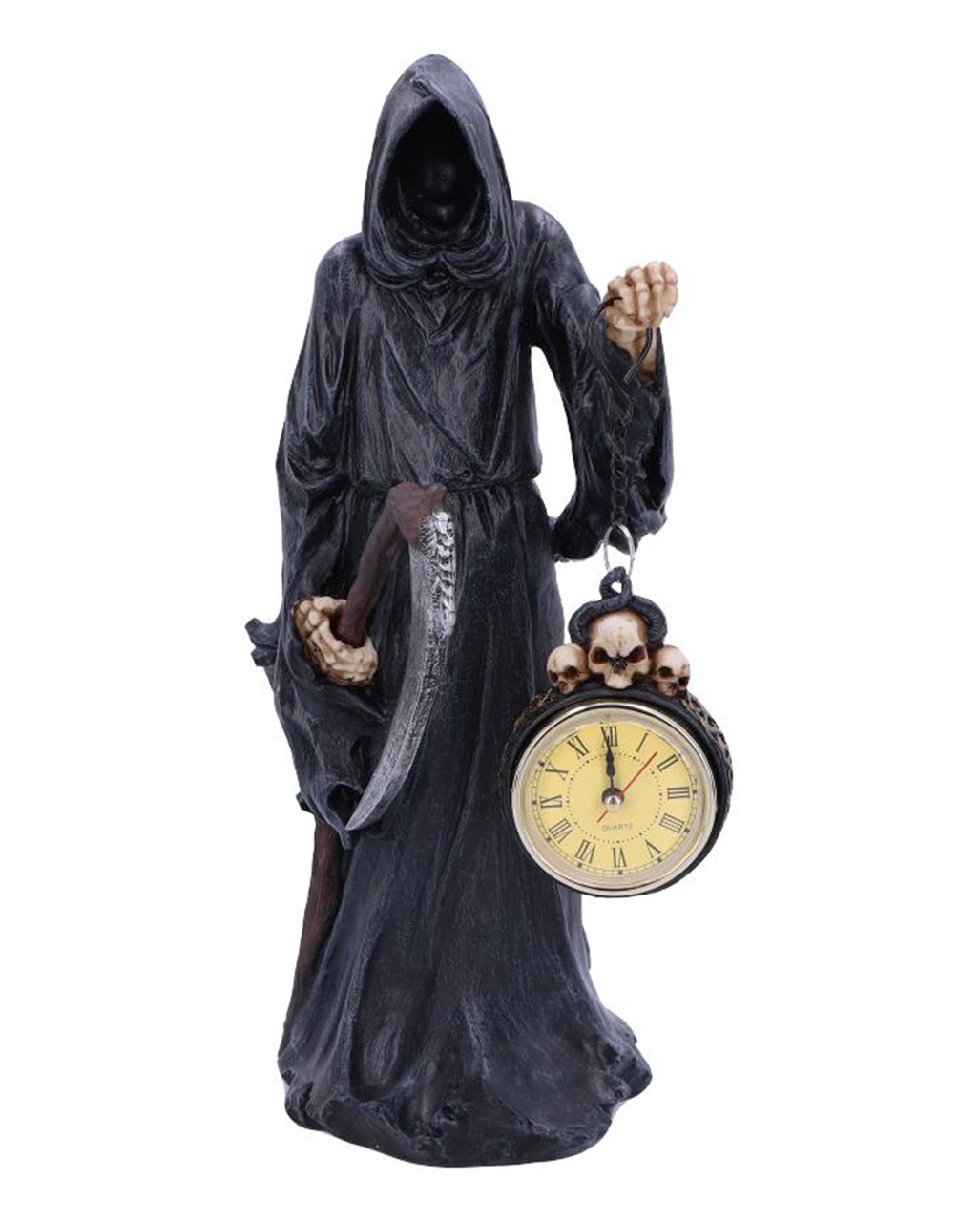 Grim Reaper mit Uhr Figur 39,5cm Gothic Wohndeko