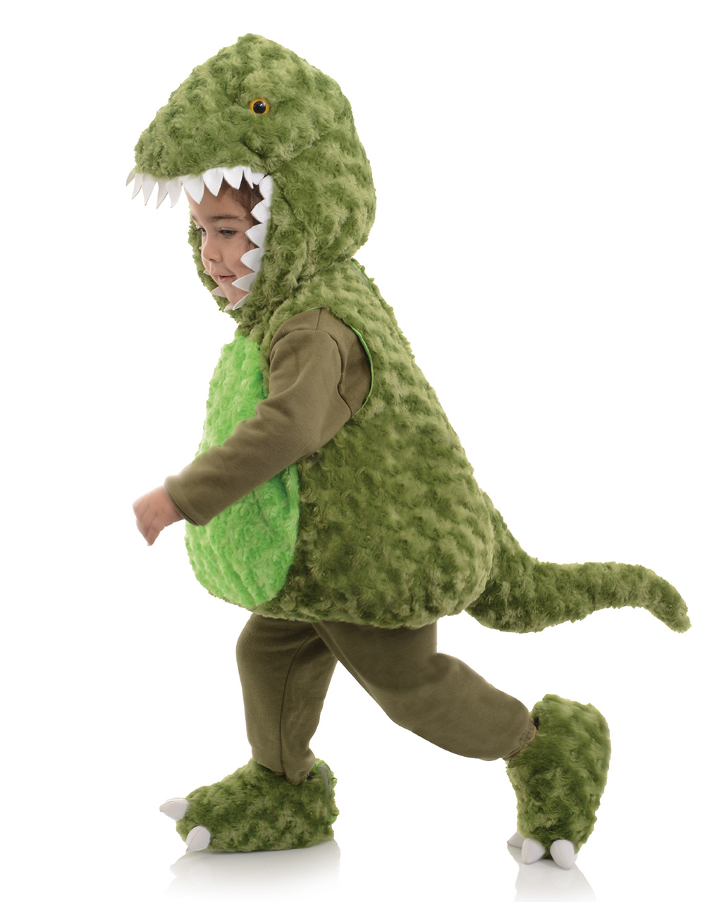 Grüner T-Rex Baby & Kleinkinder Kostüm für Halloween M
