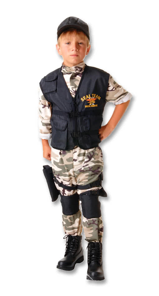 Seal Team Kinder Uniform Deluxe   Halloweenkostüme L