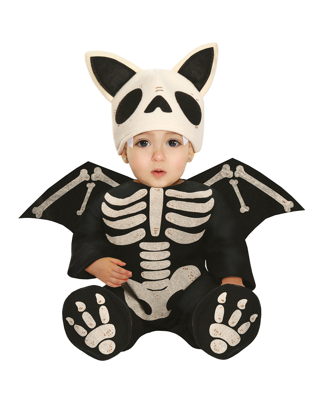 Skelett Fledermaus Babykostüm mit Flügeln für Halloween 6-12 Monate