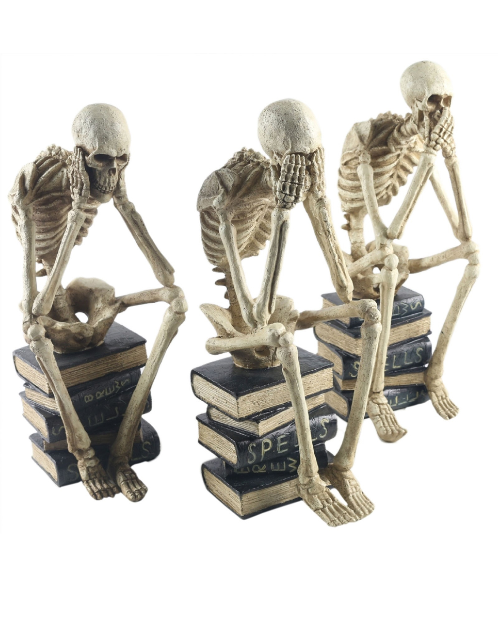 Skelette auf Bücher sitzend 3er-Set 35cm ★ kaufen