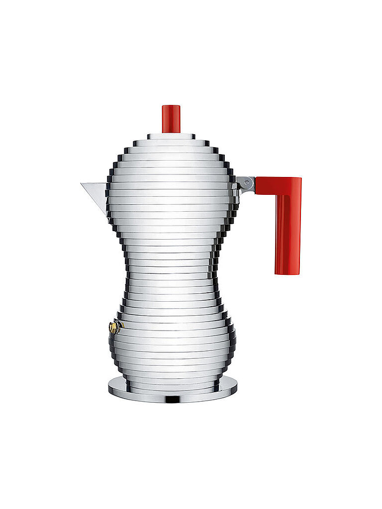 ALESSI Espressomaschine Pulcina 3 Tassen silber