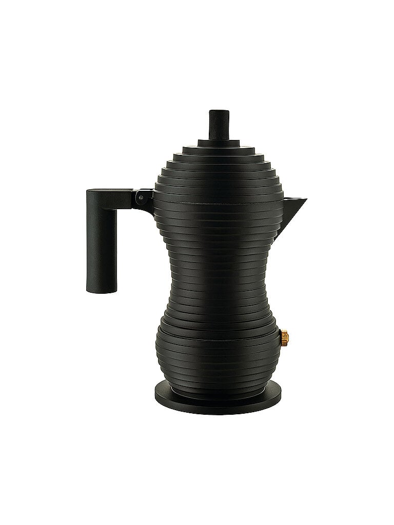 ALESSI Espressomaschine Pulcina Black Alu/Schwarz 1 Tasse schwarz