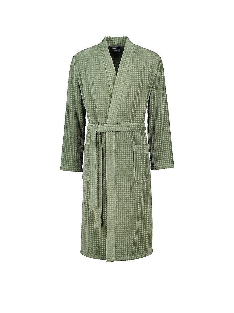CAWÖ Herren Bademantel Kimono hellgrün | 48