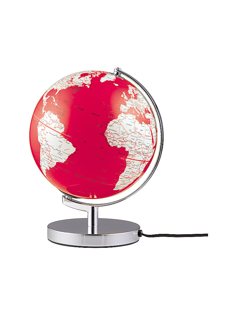 EMFORM Leuchtglobus Terra Light 25cm rot/weiß keine Farbe