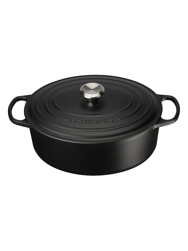 LE CREUSET Bräter oval SIGNATURE 35cm 8,9l (Schwarz) schwarz