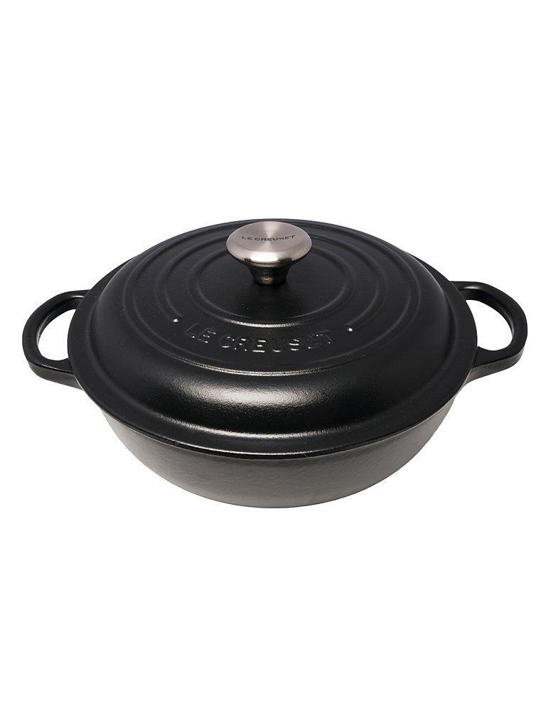 LE CREUSET Stew Pot Signature 22cm Schwarz schwarz