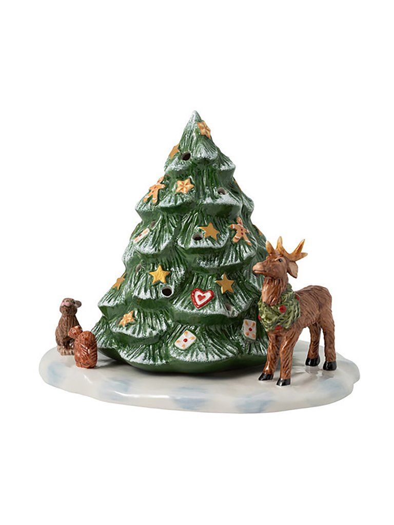 VILLEROY & BOCH Christmas Toys - Weihnachtsbaum mit Waldtieren 23x17cm bunt