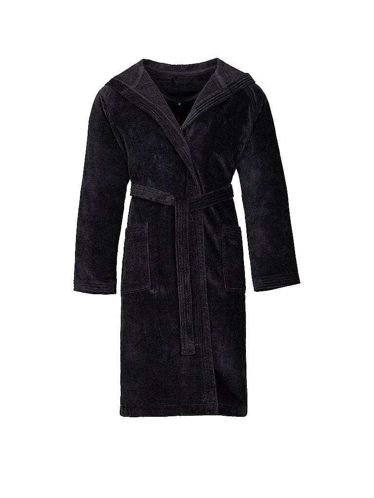 VOSSEN Unisex Bademantel TEXAS Schwarz schwarz | XS