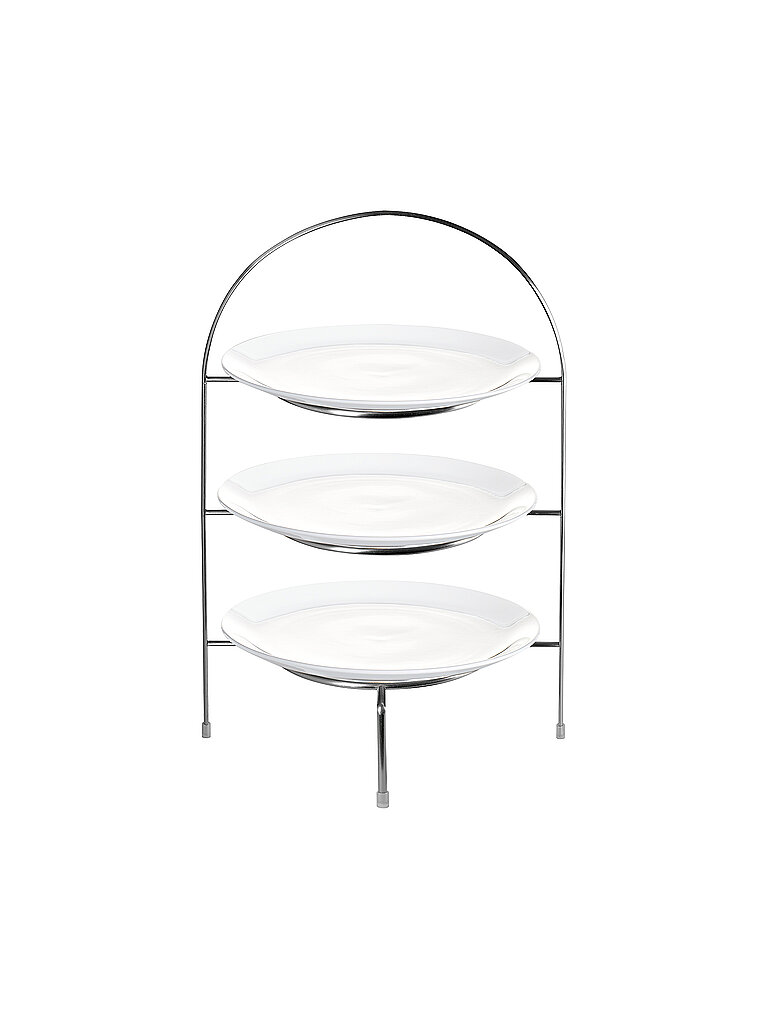 ASA SELECTION Etagere 3-stufig für Essteller 49cm silber