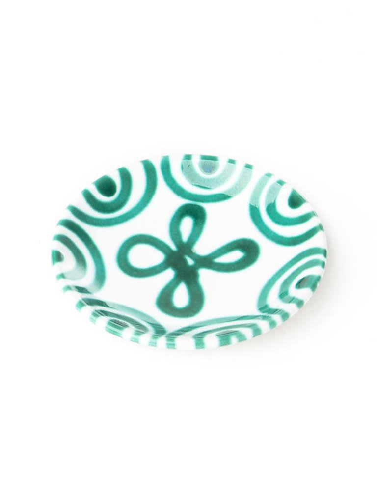 GMUNDNER KERAMIK Kaffee-Unterteller Cup 15cm Grün Geflammt grün