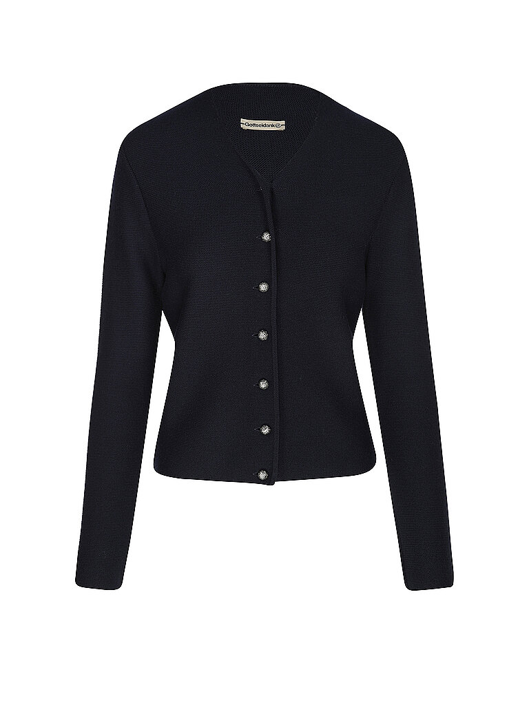 GOTTSEIDANK Trachten Strickweste ANNA blau | XS