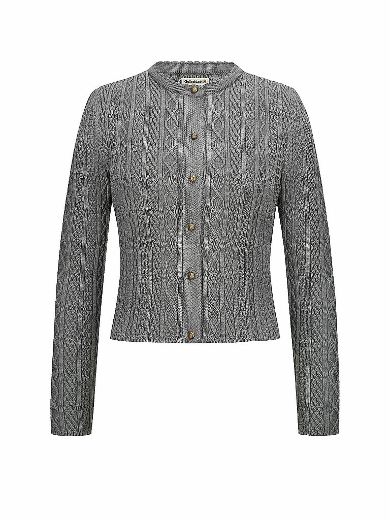 GOTTSEIDANK Trachten Strickjacke SOPHIA grau | XL