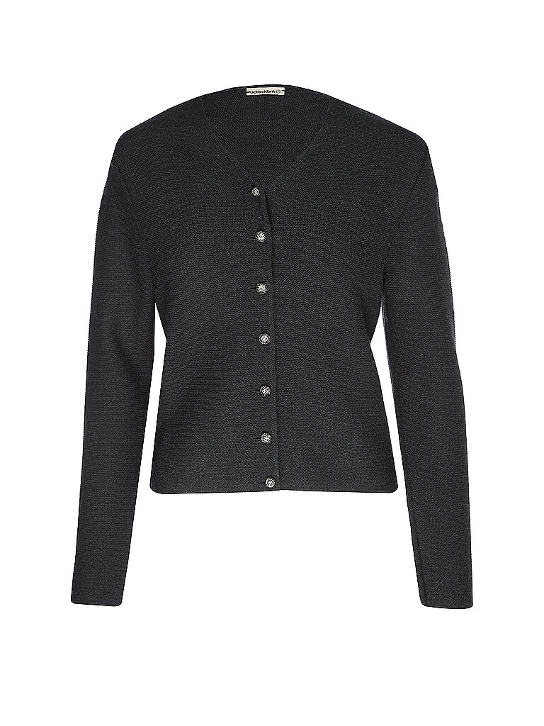 GOTTSEIDANK Trachten Strickjacke Slim Fit ANNA schwarz | S