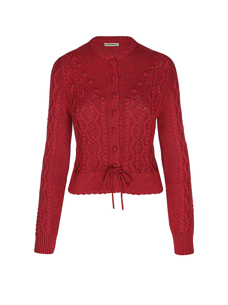 GOTTSEIDANK Trachten Strickjacke LENE  rot | XXL