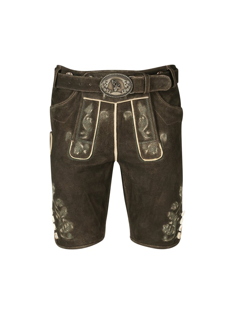 GWEIH & SILK Trachten Lederhose Steirer Panther braun | 52